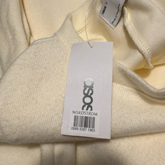 ASOS Designs Cream Tie Front Long Sleeve Dress Size 6 - Picture 9 of 12